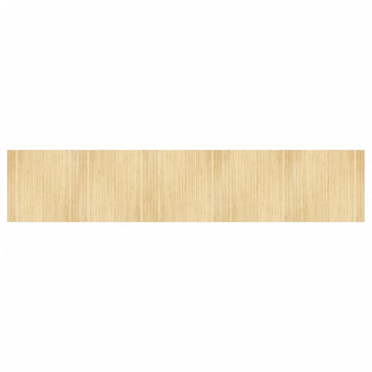 Tappeto Rettangolare Natura Chiaro 100x500 cm in Bambù
