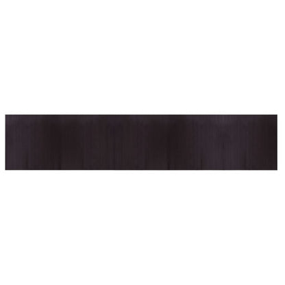 Tappeto Rettangolare Marrone Scuro 100x500 cm in Bambù | homemem39