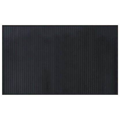 Tappeto Rettangolare Nero 60x100 cm in Bambù | homemem39