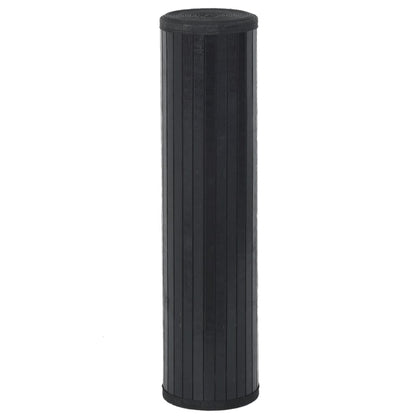 Tappeto Rettangolare Nero 60x100 cm in Bambù | homemem39