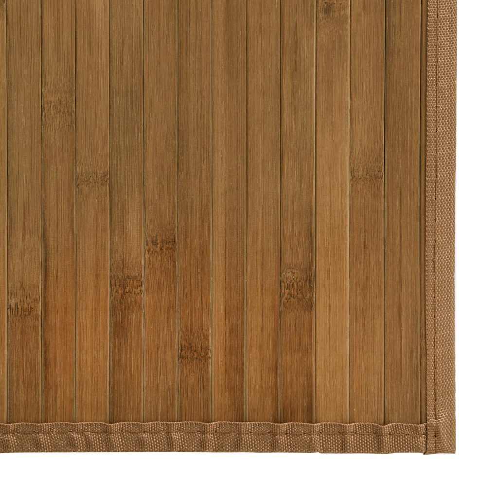 Tappeto Rettangolare Marrone 60x100 cm in Bambù | homemem39