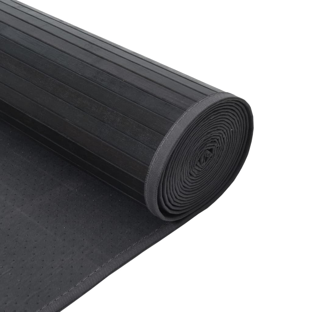 Tappeto Rettangolare Grigio 60x100 cm in Bambù | homemem39