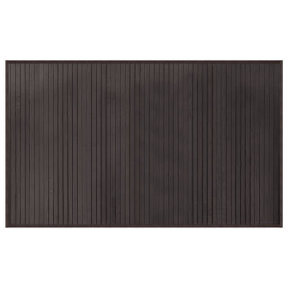 Tappeto Rettangolare Marrone Scuro 60x100 cm in Bambù