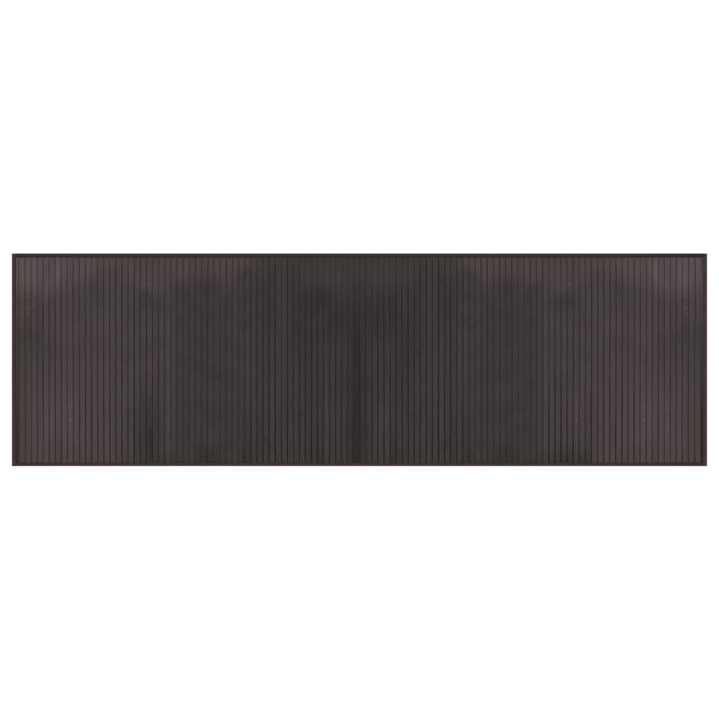 Tappeto Rettangolare Marrone Scuro 60x200 cm in Bambù | homemem39