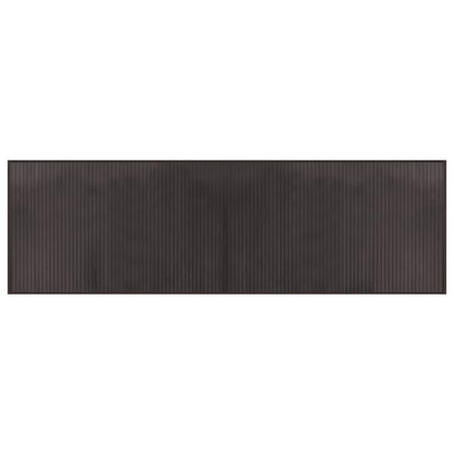 Tappeto Rettangolare Marrone Scuro 60x200 cm in Bambù | homemem39