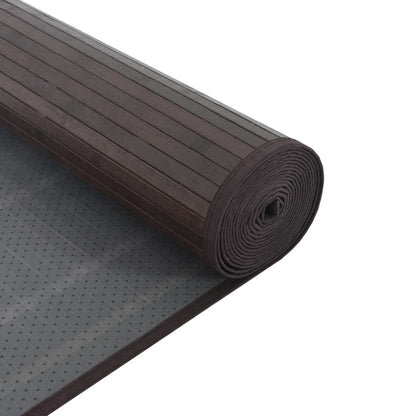 Tappeto Rettangolare Marrone Scuro 60x200 cm in Bambù | homemem39
