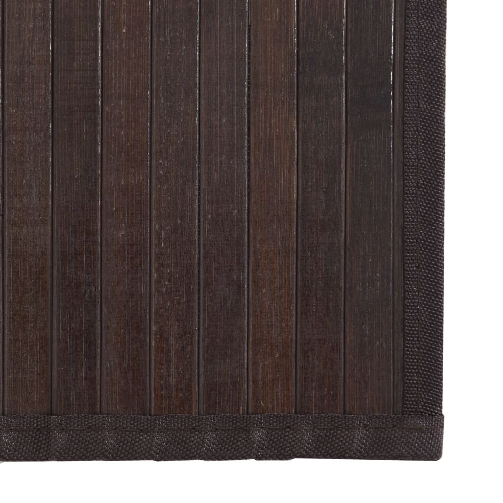 Tappeto Rettangolare Marrone Scuro 60x200 cm in Bambù | homemem39