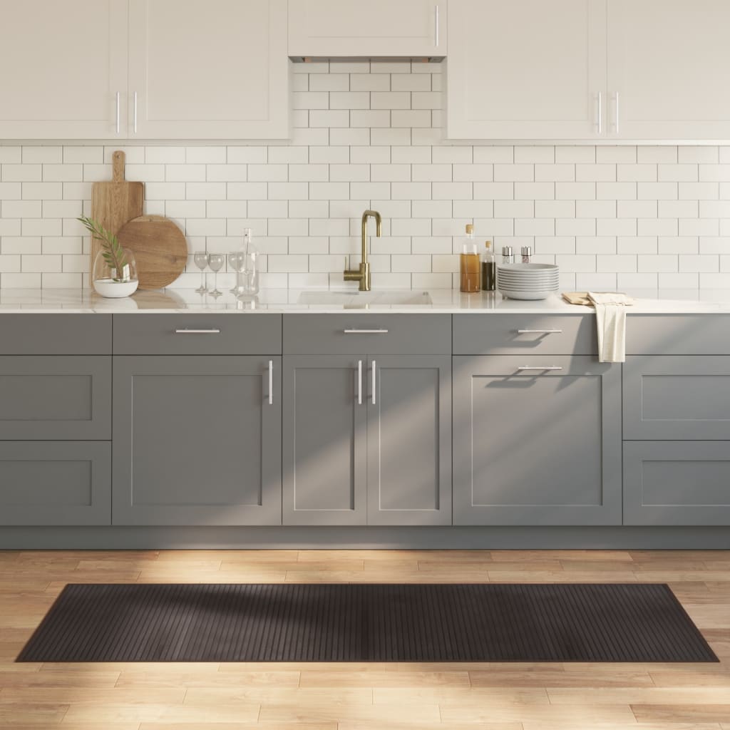 Tappeto Rettangolare Marrone Scuro 60x200 cm in Bambù | homemem39