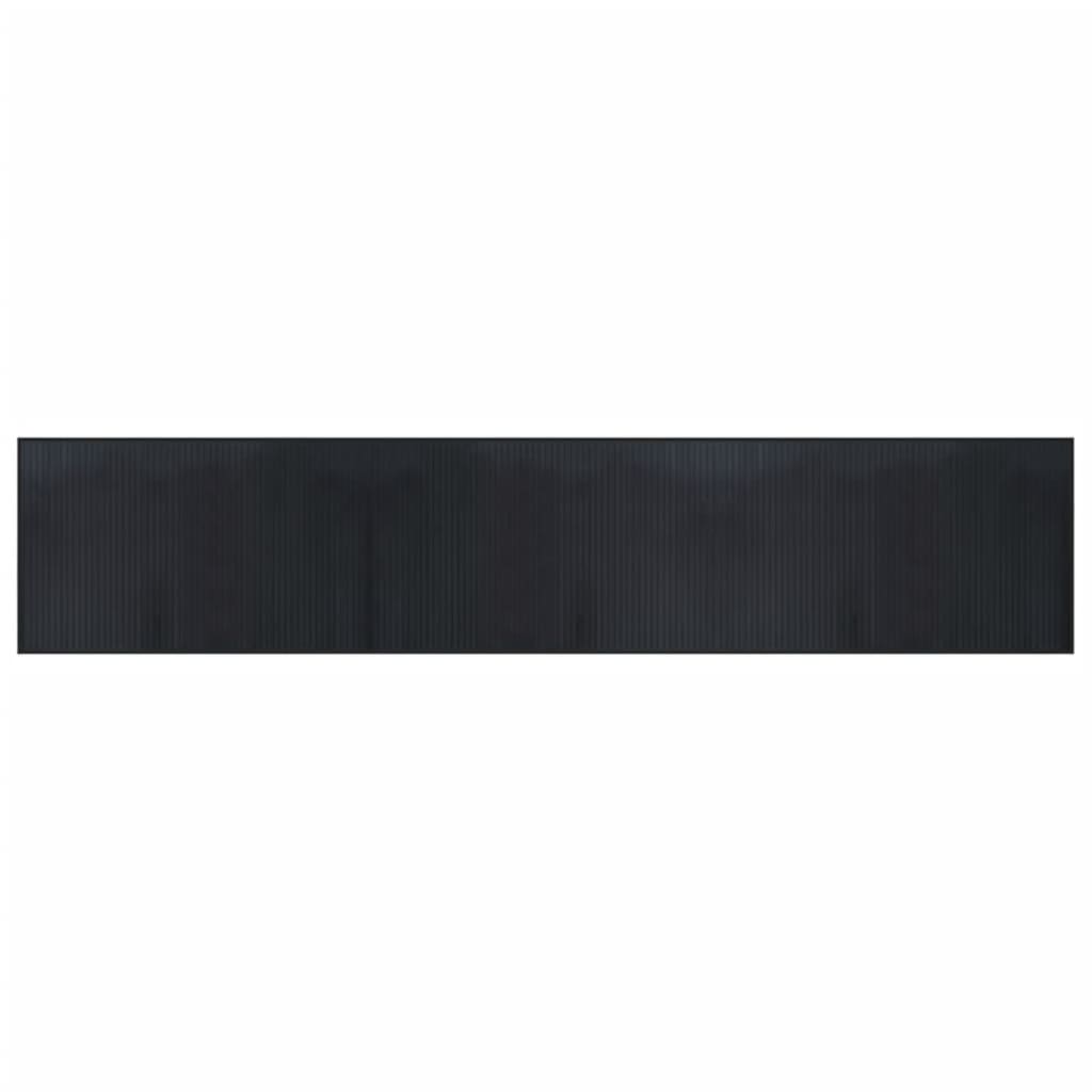 Tappeto Rettangolare Nero 60x300 cm in Bambù | homemem39