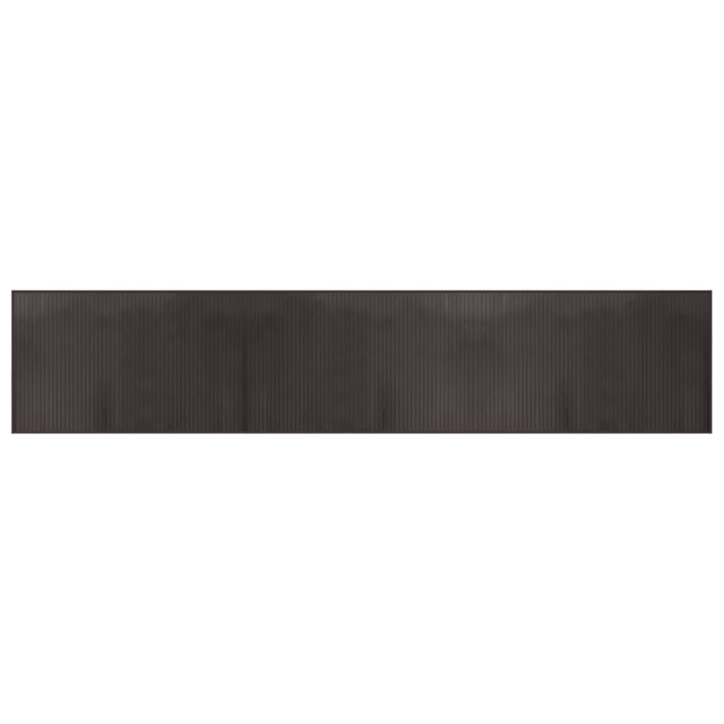 Tappeto Rettangolare Marrone Scuro 60x300 cm in Bambù | homemem39