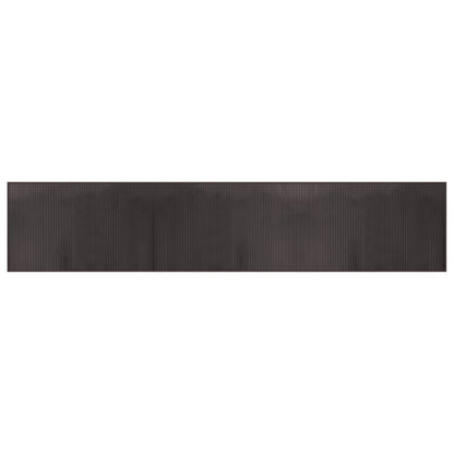 Tappeto Rettangolare Marrone Scuro 60x300 cm in Bambù | homemem39