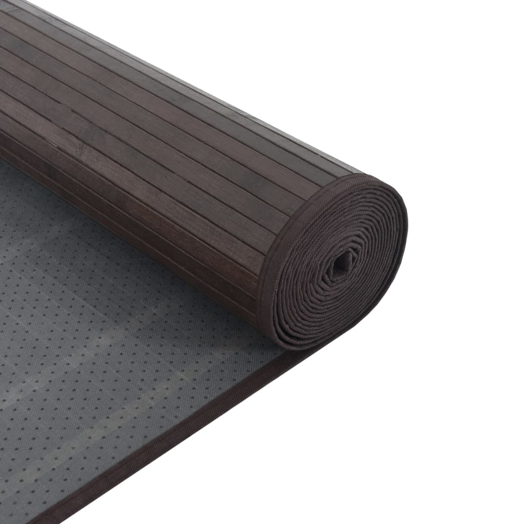 Tappeto Rettangolare Marrone Scuro 60x300 cm in Bambù | homemem39