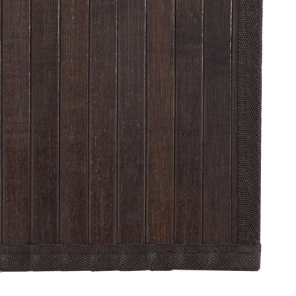 Tappeto Rettangolare Marrone Scuro 60x300 cm in Bambù | homemem39