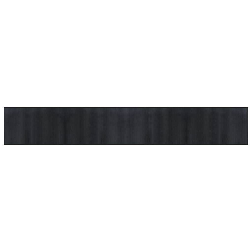 Tappeto Rettangolare Nero 60x400 cm in Bambù | homemem39