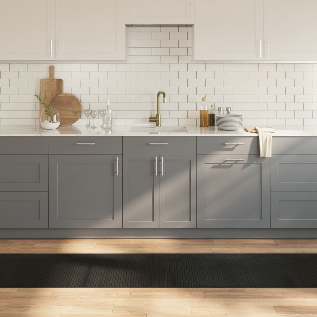 Tappeto Rettangolare Nero 60x400 cm in Bambù | homemem39