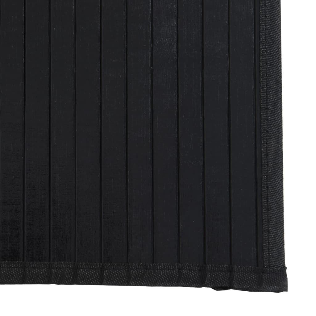 Tappeto Rettangolare Nero 70x400 cm in Bambù - homemem39