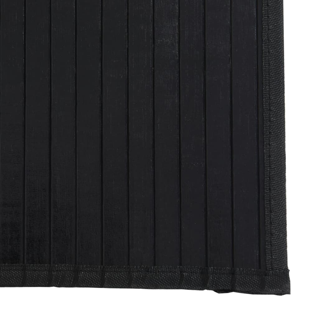 Tappeto Rettangolare Nero 70x500 cm in Bambù - homemem39