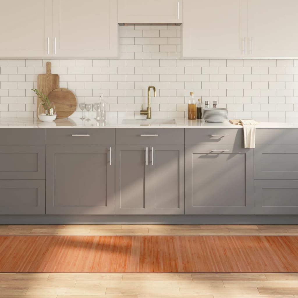 Tappeto Rettangolare Marrone 70x500 cm in Bambù - homemem39