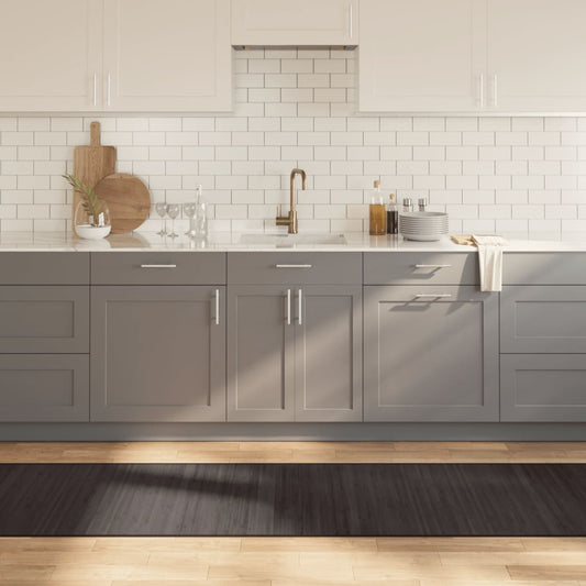 Tappeto Rettangolare Marrone Scuro 70x500 cm in Bambù - homemem39