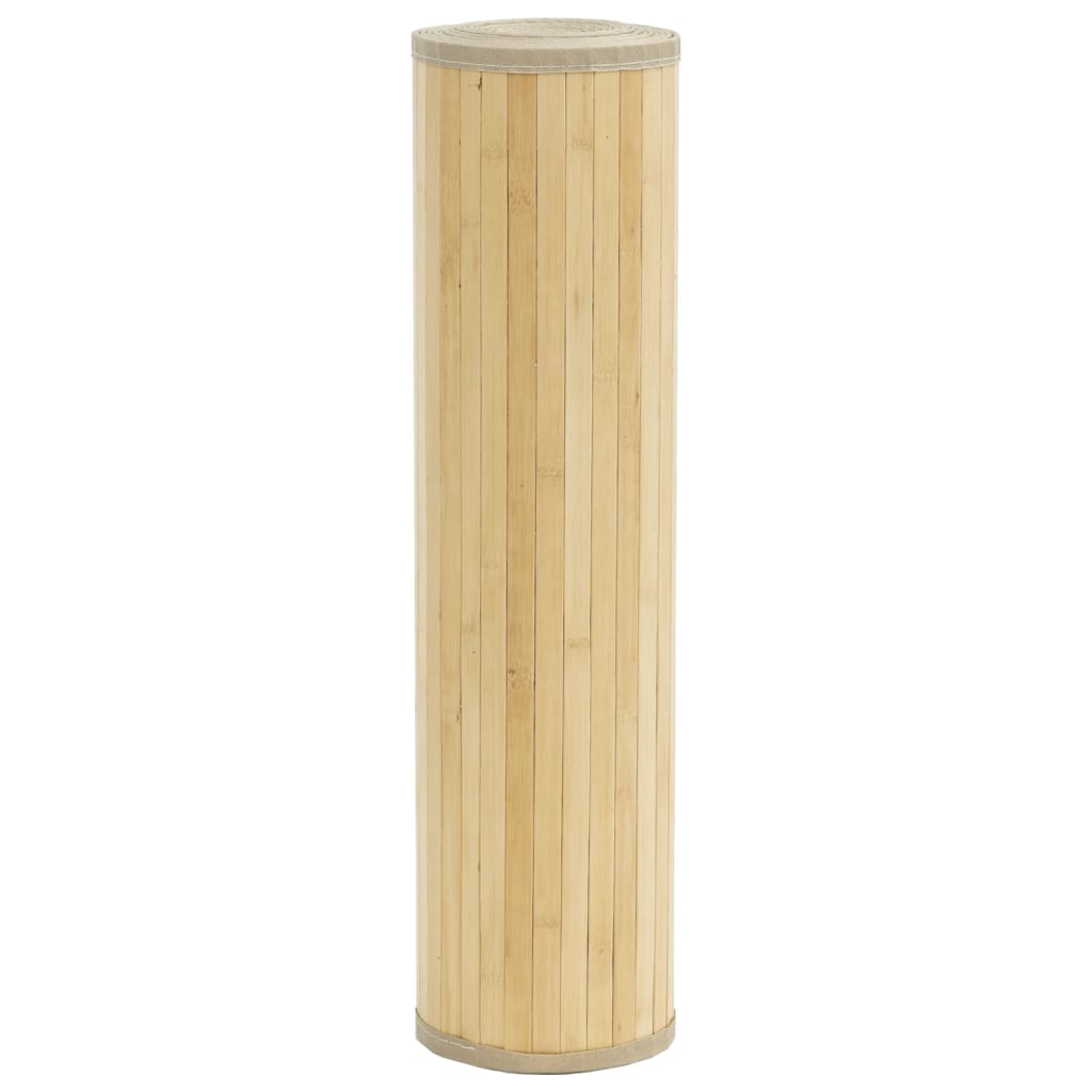 Tappeto Rettangolare Natura Chiaro 80x100 cm in Bambù | homemem39