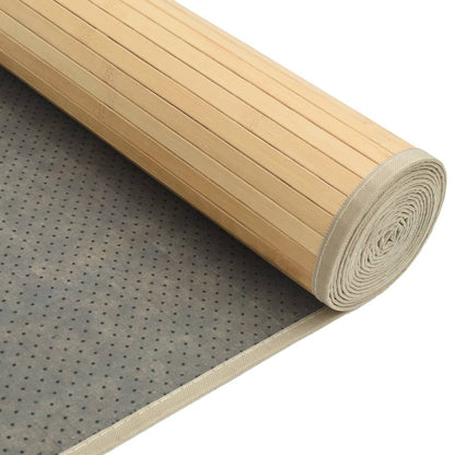 Tappeto Rettangolare Natura Chiaro 80x100 cm in Bambù | homemem39