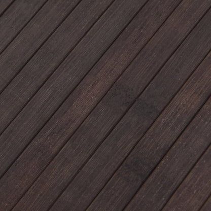 Tappeto Rettangolare Marrone Scuro 80x300 cm in Bambù