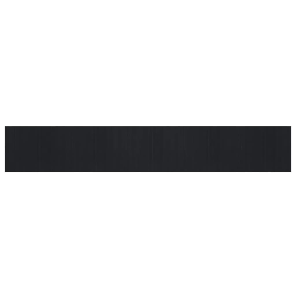 Tappeto Rettangolare Nero 80x500 cm in Bambù