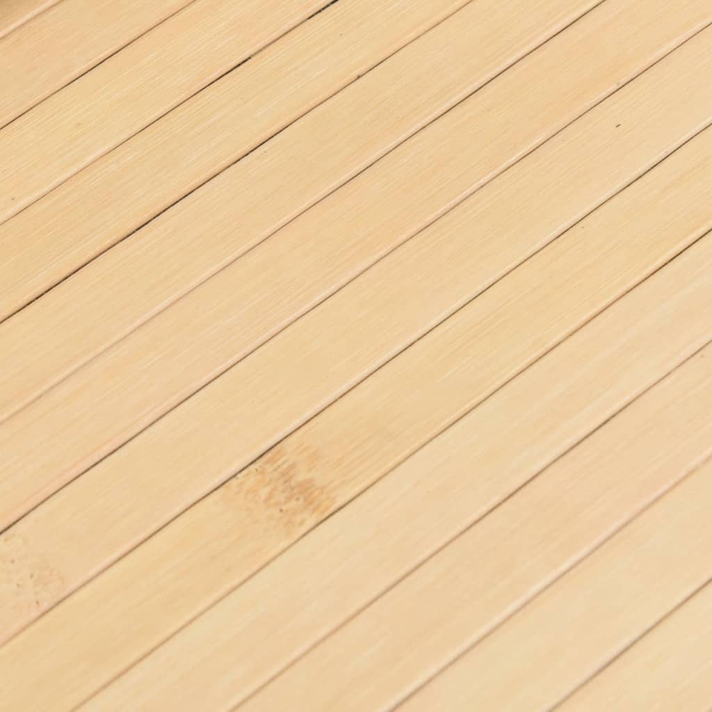 Tappeto Rettangolare Naturale Chiaro 80x1000 cm in Bambù