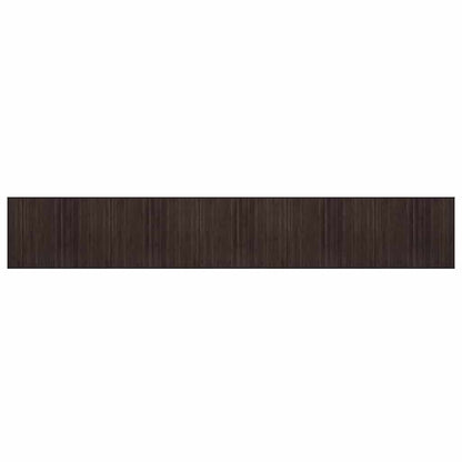Tappeto Rettangolare Marrone Scuro 80x1000 cm in Bambù | homemem39