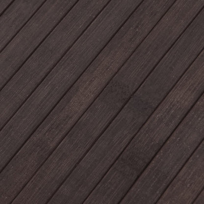 Tappeto Rettangolare Marrone Scuro 80x1000 cm in Bambù - homemem39