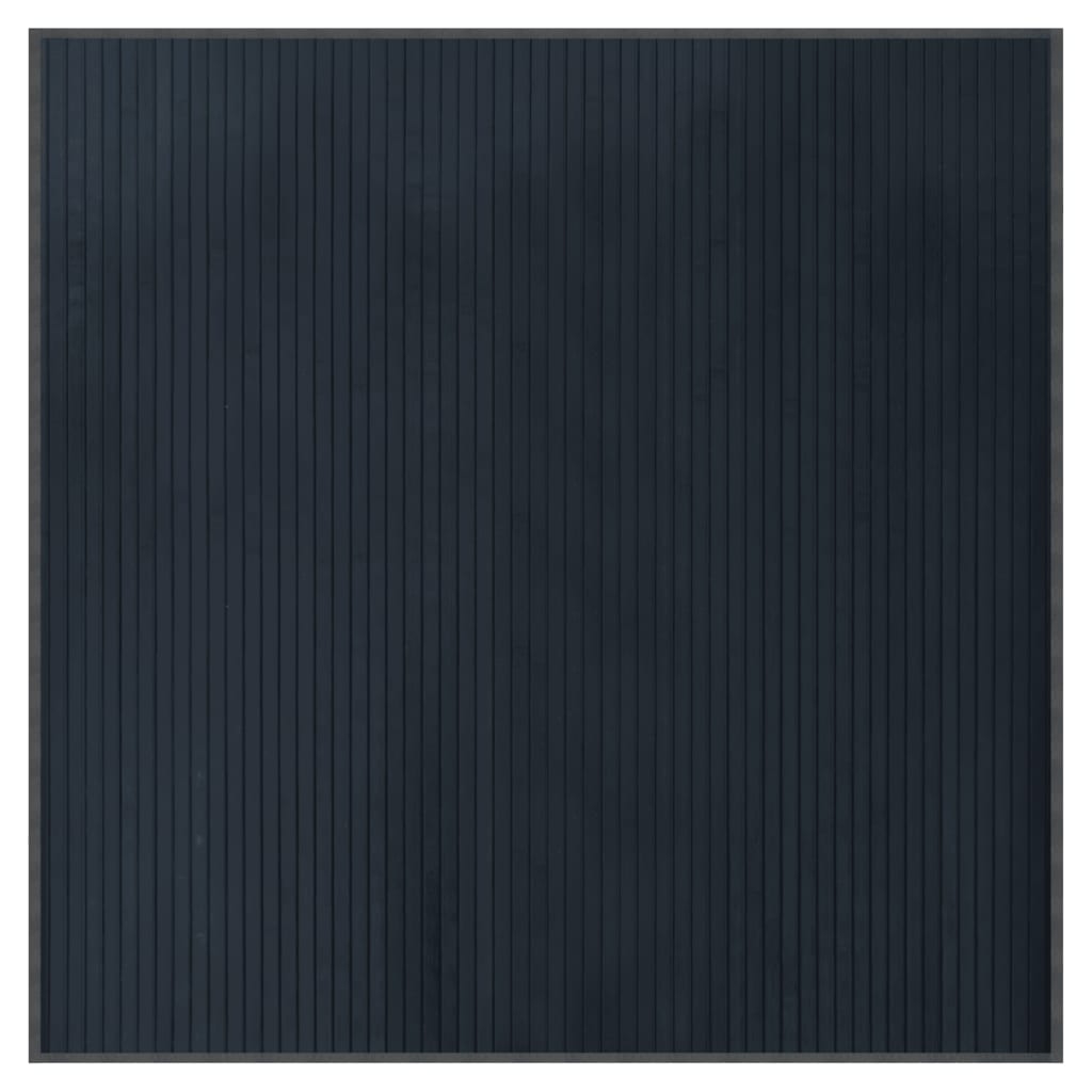 Tappeto Quadrato Grigio 100x100 cm in Bambù | homemem39