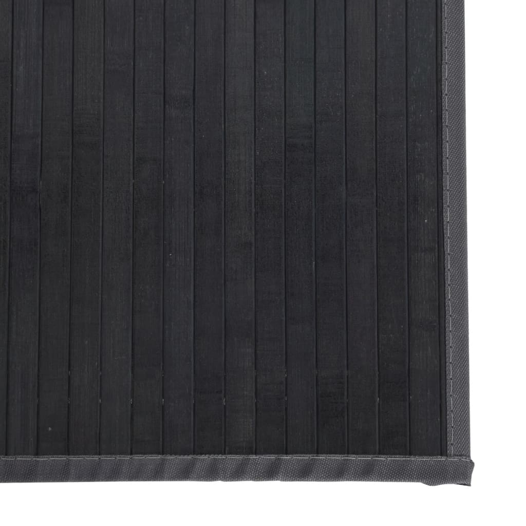 Tappeto Quadrato Grigio 100x100 cm in Bambù | homemem39