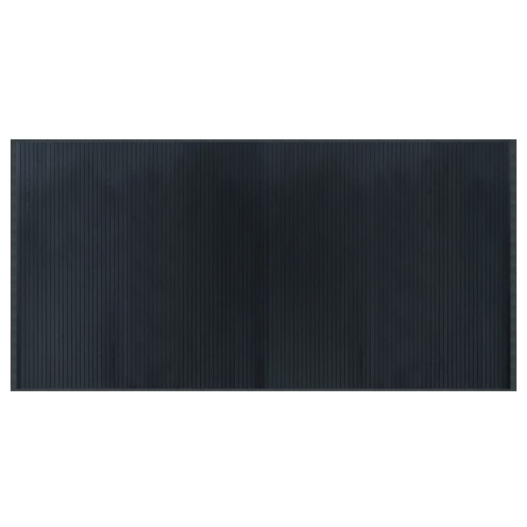 Tappeto Rettangolare Grigio 100x200 cm in Bambù | homemem39