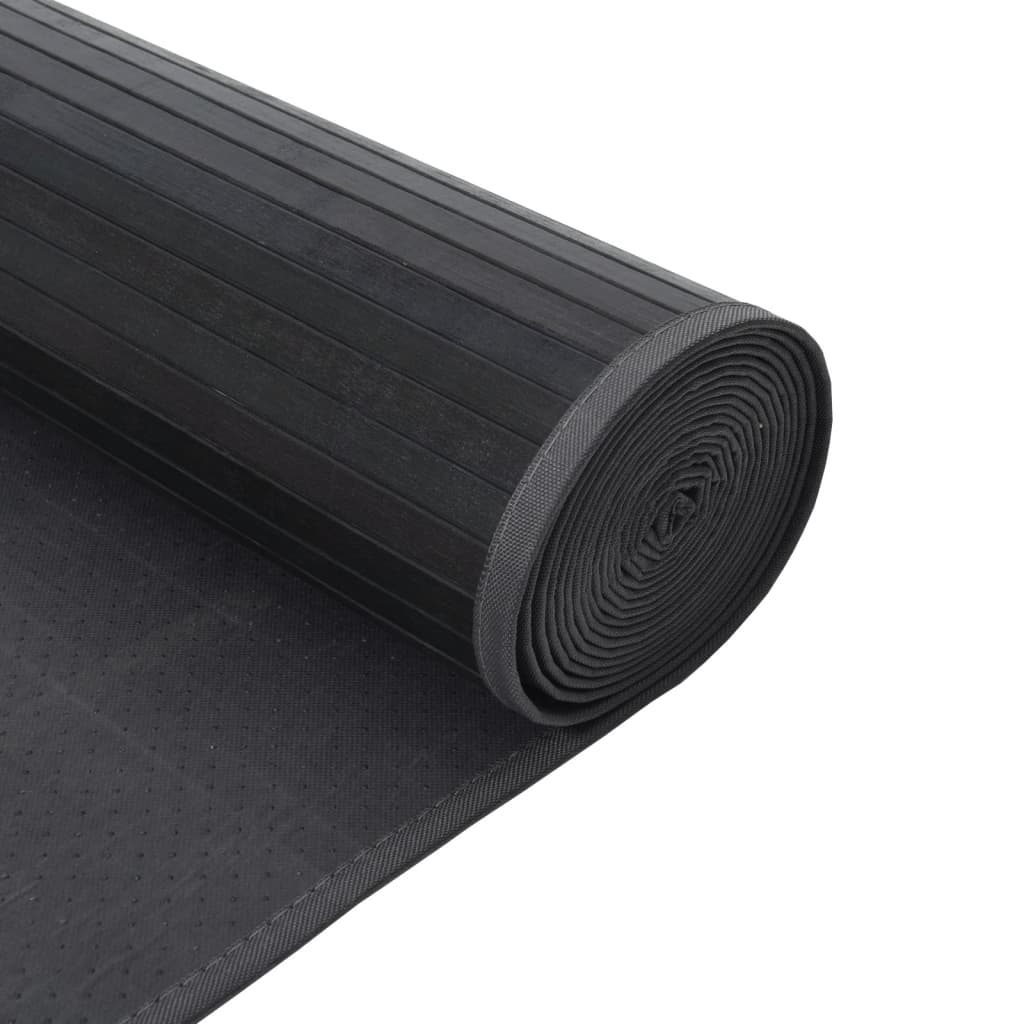 Tappeto Rettangolare Grigio 100x200 cm in Bambù | homemem39