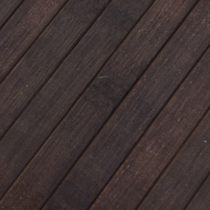 Tappeto Rettangolare Marrone Scuro 100x200 cm in Bambù