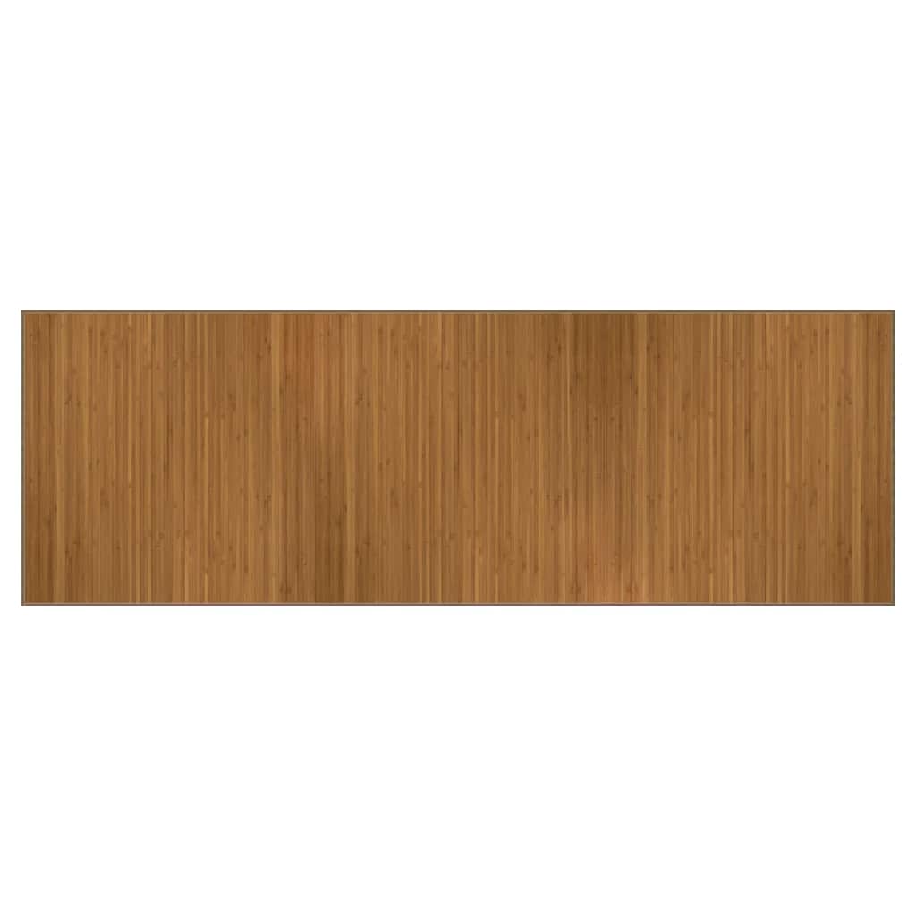 Tappeto Rettangolare Marrone 100x300 cm in Bambù | homemem39