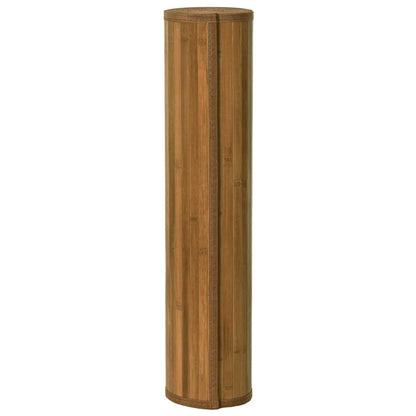 Tappeto Rettangolare Marrone 100x300 cm in Bambù | homemem39