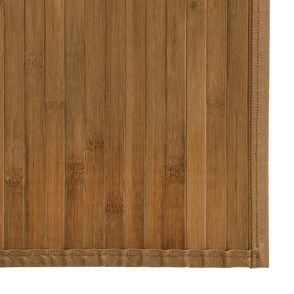 Tappeto Rettangolare Marrone 100x300 cm in Bambù | homemem39