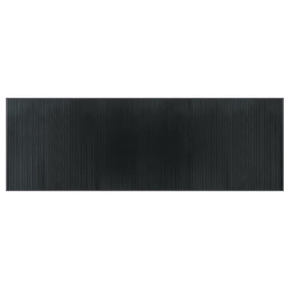 Tappeto Rettangolare Grigio 100x300 cm in Bambù