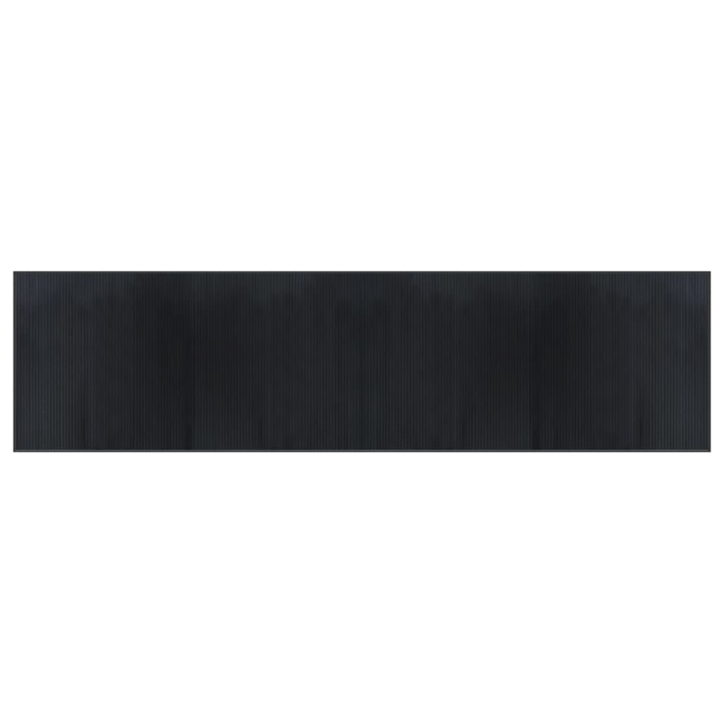 Tappeto Rettangolare Nero 100x400 cm in Bambù | homemem39