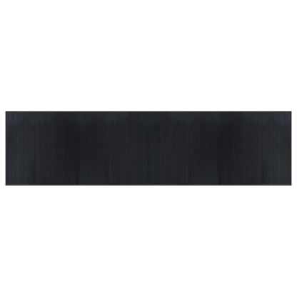 Tappeto Rettangolare Nero 100x400 cm in Bambù | homemem39