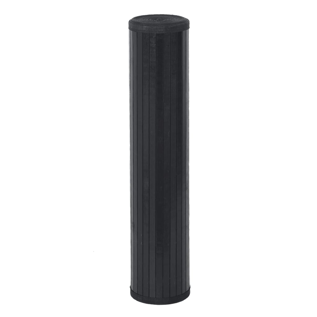 Tappeto Rettangolare Nero 100x400 cm in Bambù | homemem39