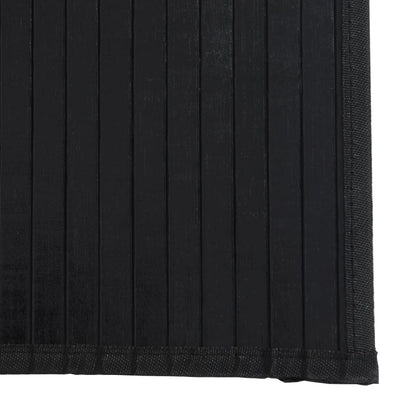 Tappeto Rettangolare Nero 100x400 cm in Bambù | homemem39