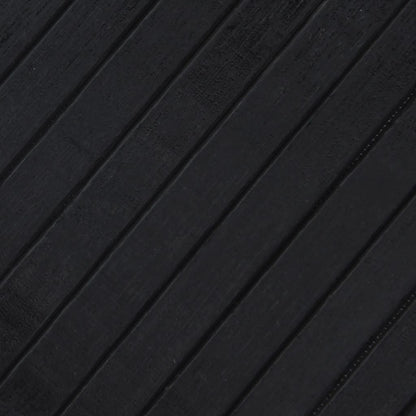 Tappeto Rettangolare Nero 100x400 cm in Bambù | homemem39