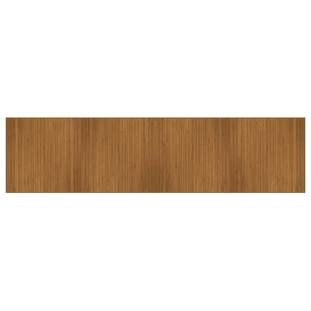 Tappeto Rettangolare Marrone 100x400 cm in Bambù