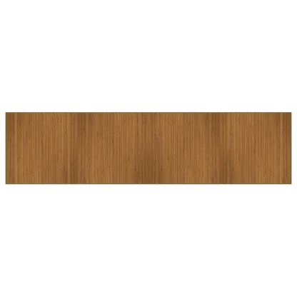 Tappeto Rettangolare Marrone 100x400 cm in Bambù