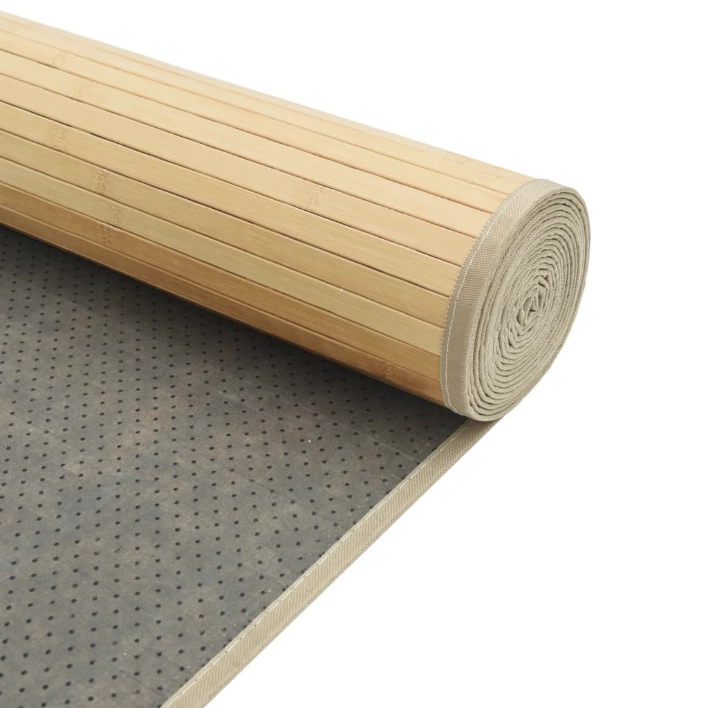 Tappeto Rettangolare Natura Chiaro 100x400 cm in Bambù | homemem39