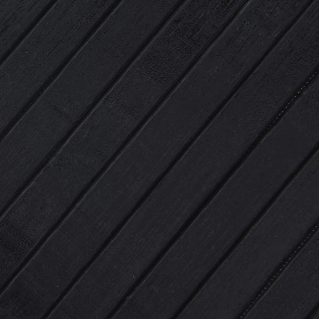 Tappeto Rettangolare Nero 100x500 cm in Bambù