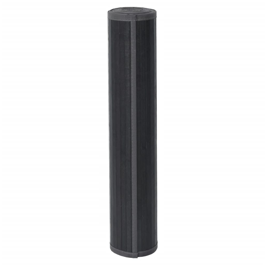 Tappeto Rettangolare Grigio 100x500 cm in Bambù