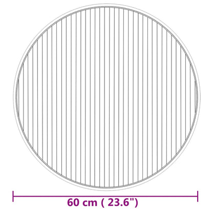 Tappeto Rotondo Naturale 60 cm in Bambù